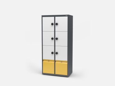 UK made office lockers with bottom drawers