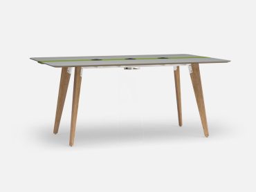 Channel bar height collaboration table