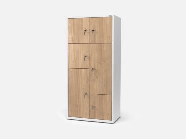 Wood MFC door storage lockers