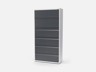 High capacity metal office storage cabinet