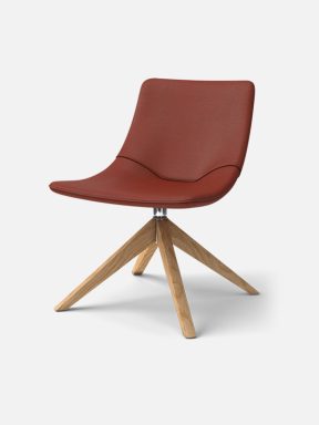 Office lounge chair - wood base