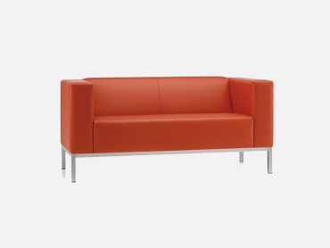 Budget office sofa with metal legs