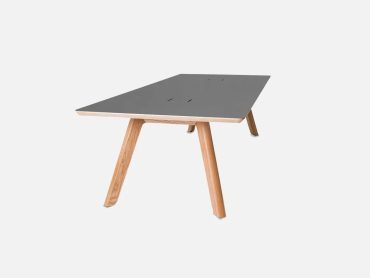 Centro solid oak meeting table with laminate top