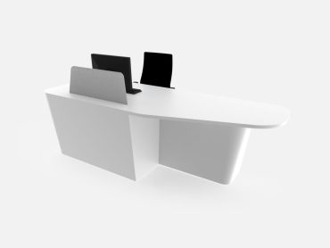 Share curved reception desk