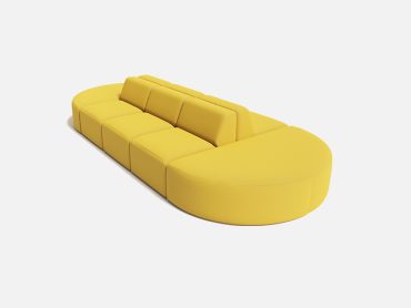 Dual sided modular office sofa for receptions and atriums