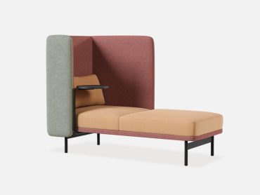 Frankie office Chaise Lounge with tablet