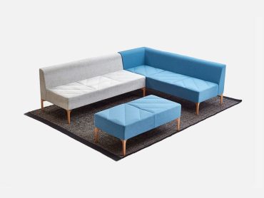 Hatch low back modular sofas, wood legs