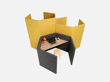 Hexagon modular office booths