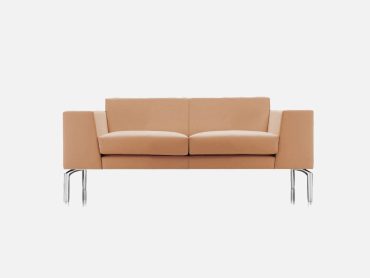 Layla reception sofa with chrome legs