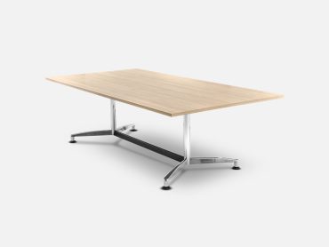 Nimbus boardroom table with polished frame