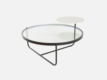 Orbit glass reception coffee table