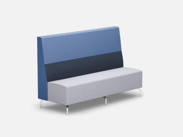 Raft Plus Banquette sofa with chrome legs