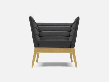 Office armchair with ribbed fabric