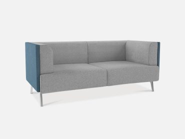 Tryst commercial sofa with wooden legs