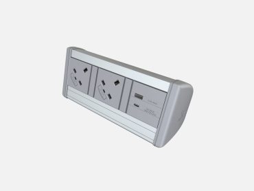 Office desk power module for laptop and phone charging