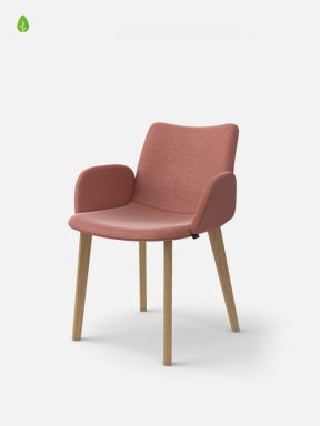 Miss collaborative meeting chair with wood legs