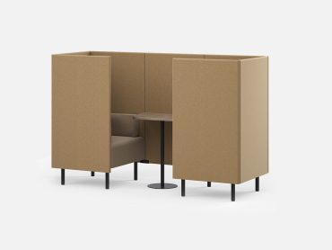 2 person office booth - high sides