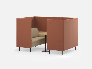 4 Person office meeting booth with high sides
