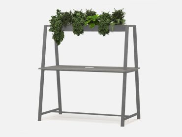 Larke office work table with planters