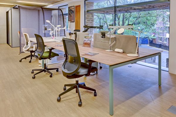 Meira Office Eco Desk at London Showroom