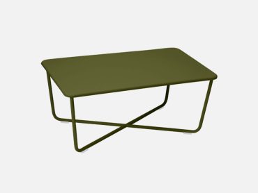 Rectangular outdoor metal coffee table
