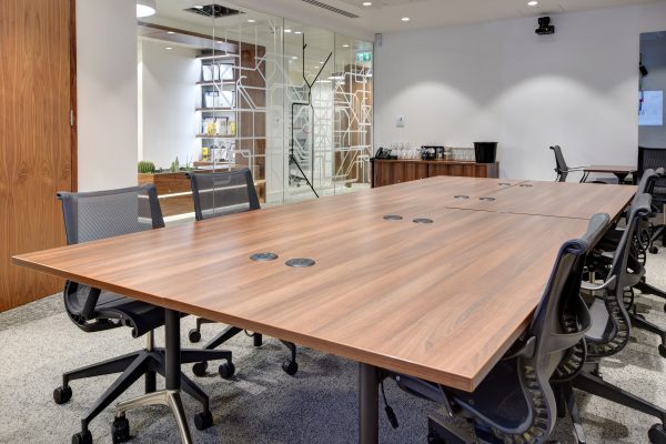 Executive Flip Top Table at Willmott Dixon Office Fitout