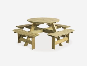 King circular picnic table