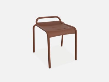 Luxembourg low metal outdoor stool - outdoor furniture supplier UK