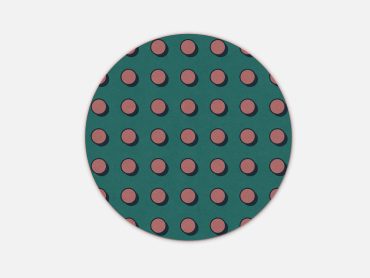 Dotty circular office rug