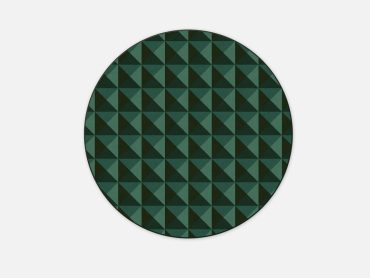 Geometric round commercial rug