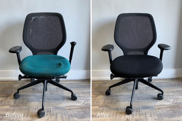 Office chair re-upholstery