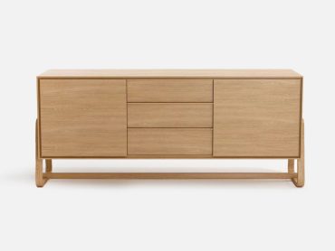 Wood sideboard storage for offices