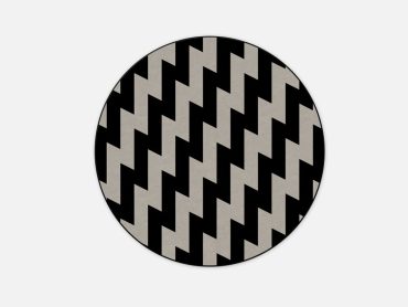 Zzzap black and white commercial rug