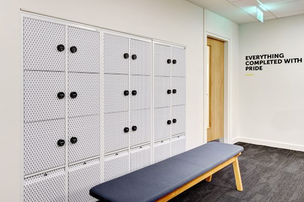 Vinyl Wrapped Metal Lockers at Willmott Dixon