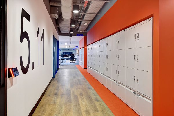 freestor lockers inset into a wall