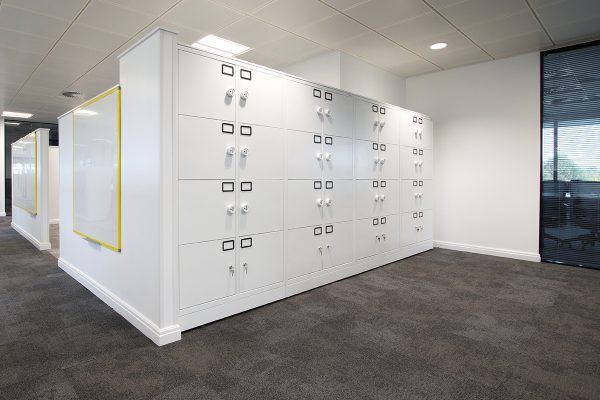 Freestor office locker with plinth