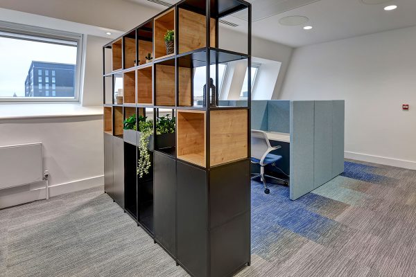 Flexigrid office shelving unit