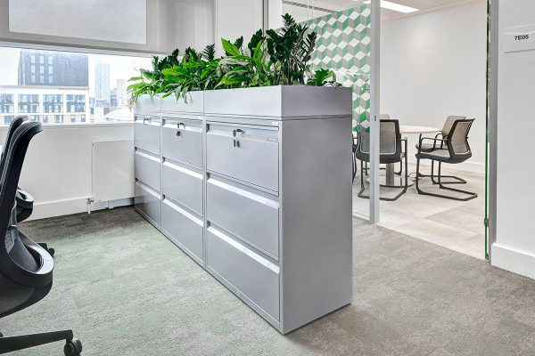 Freestor Side Filers Storage with Office Planters