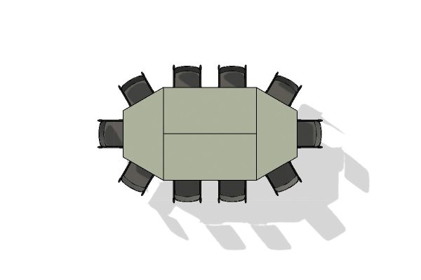 10 Person Flip Top Table Configuration