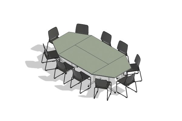 10 Person Flip Top Table Configuration